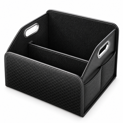 🚘 Trunk Organizer | Leather-Look | Grocery Runs | Drivers | Quilted Compartments