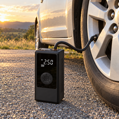 🚗 Portable Tire Inflator | Plastic Shell | Road Trips | Car Owners | LED Display