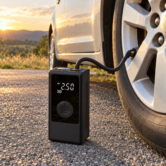 🚗 Portable Tire Inflator | Plastic Shell | Road Trips | Car Owners | LED Display