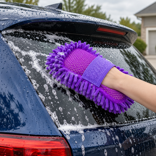 🧽 Car Wash Mitt | Chenille | Driveway | Drivers | Vivid Colors