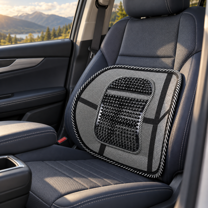 🚗 Lumbar Cushion | Breathable Mesh | Cars | Drivers | Beaded Contour