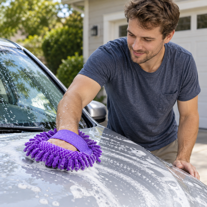 🧽 Car Wash Mitt | Chenille | Driveway | Drivers | Vivid Colors