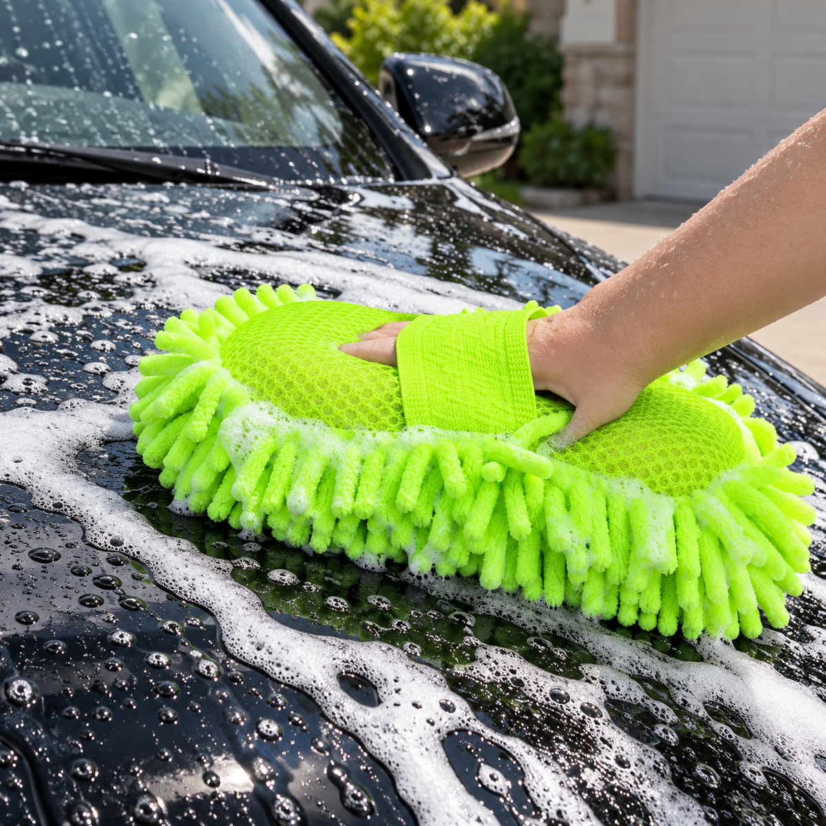 🧽 Car Wash Mitt | Chenille | Driveway | Drivers | Vivid Colors