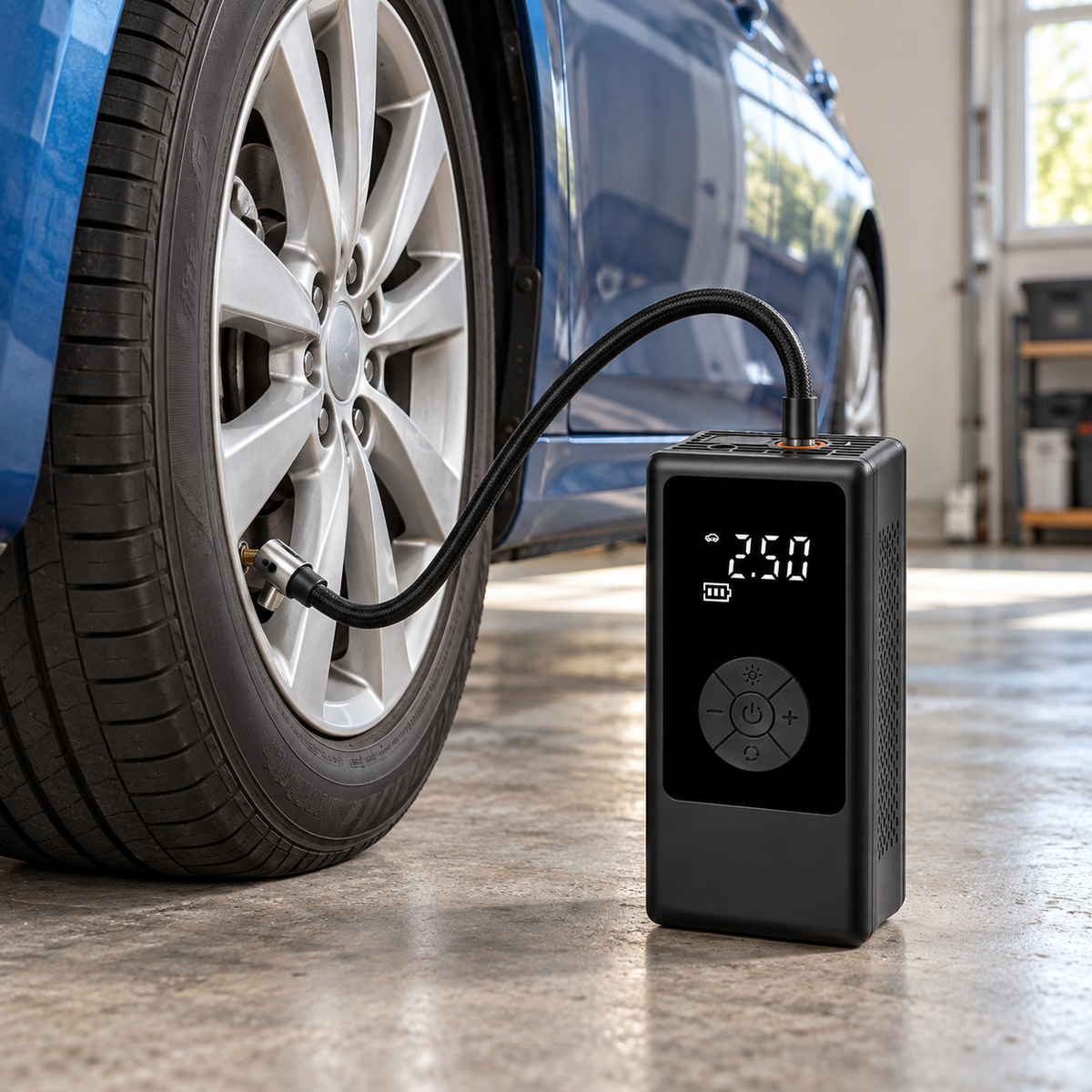 🚗 Portable Tire Inflator | Plastic Shell | Road Trips | Car Owners | LED Display