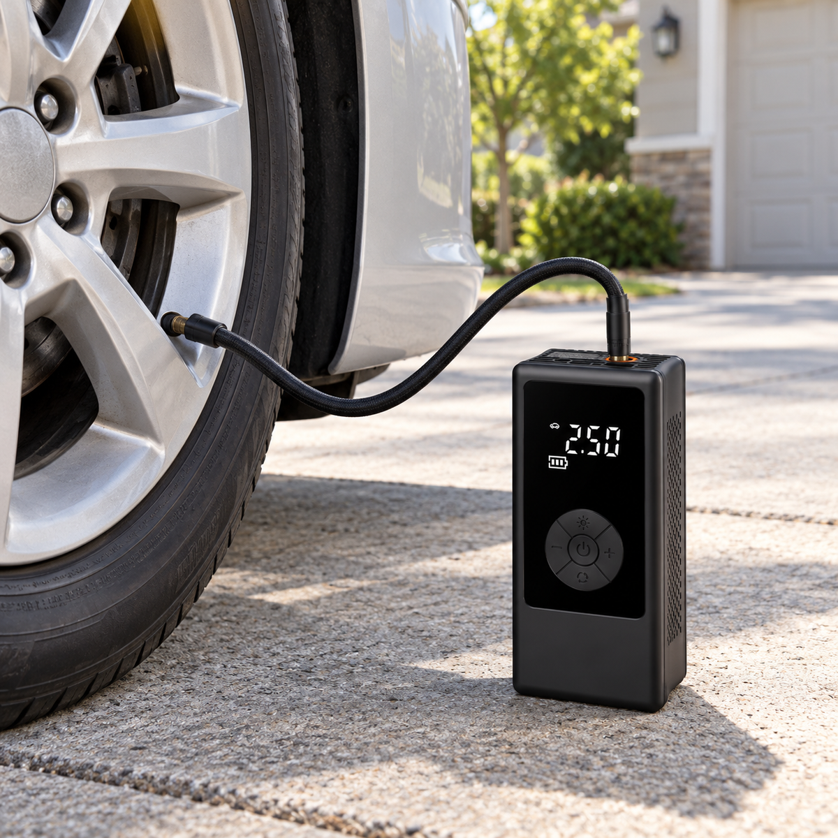 🚗 Portable Tire Inflator | Plastic Shell | Road Trips | Car Owners | LED Display