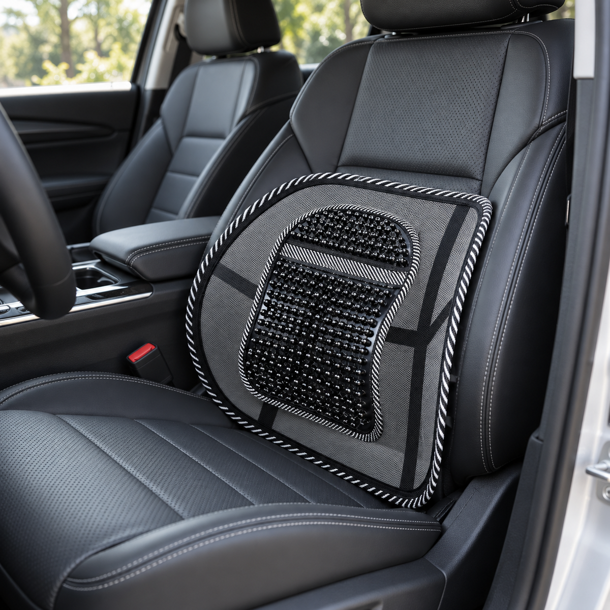 🚗 Lumbar Cushion | Breathable Mesh | Cars | Drivers | Beaded Contour