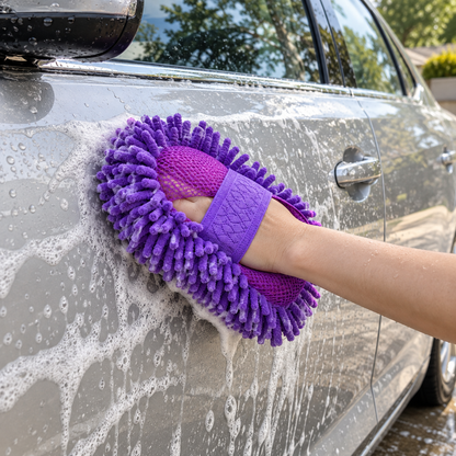 🧽 Car Wash Mitt | Chenille | Driveway | Drivers | Vivid Colors