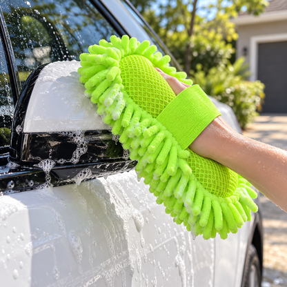 🧽 Car Wash Mitt | Chenille | Driveway | Drivers | Vivid Colors