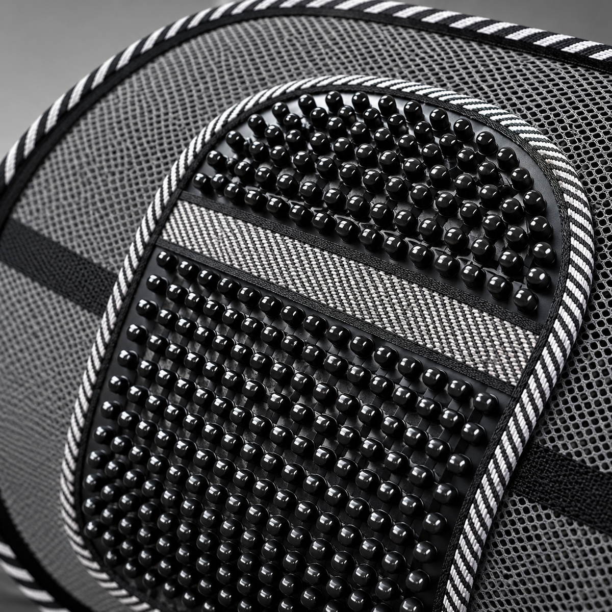 🚗 Lumbar Cushion | Breathable Mesh | Cars | Drivers | Beaded Contour